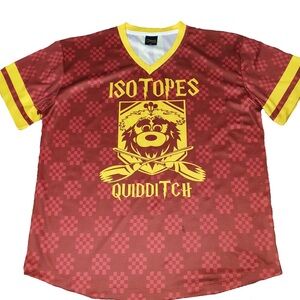 Coyote Isotopes Harry Potter Quidditch Shirt Red & Yellow Size Youth Large Ovrsz